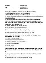 Đề kiểm tra học kì môn Lịch sử 7